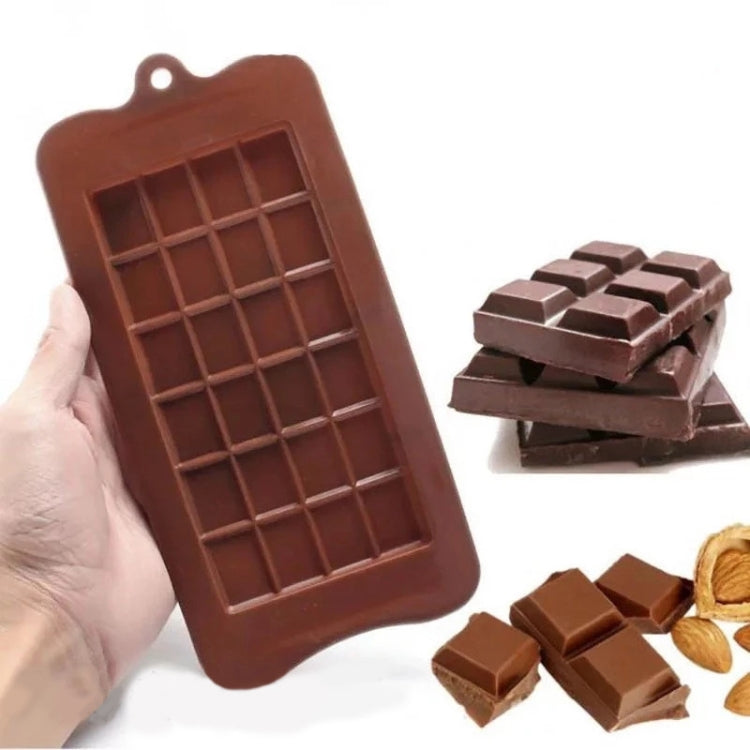 Full Plate Silicone Chocolate Block Mould High Temperature Resistant Baking DIY Mold(Chocolate Color)
