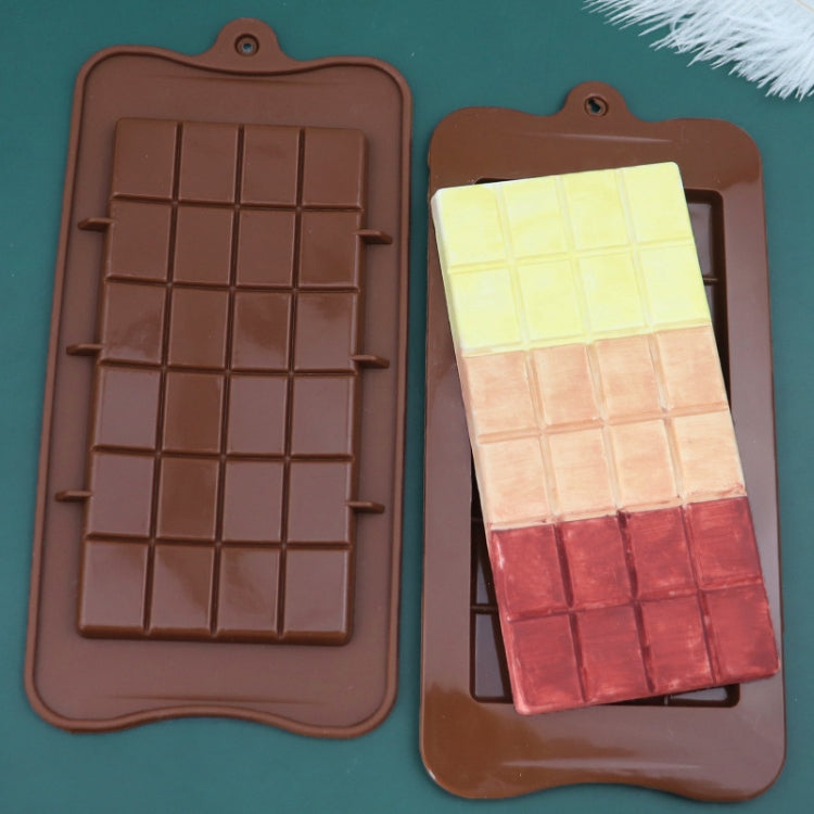 Full Plate Silicone Chocolate Block Mould High Temperature Resistant Baking DIY Mold(Chocolate Color)