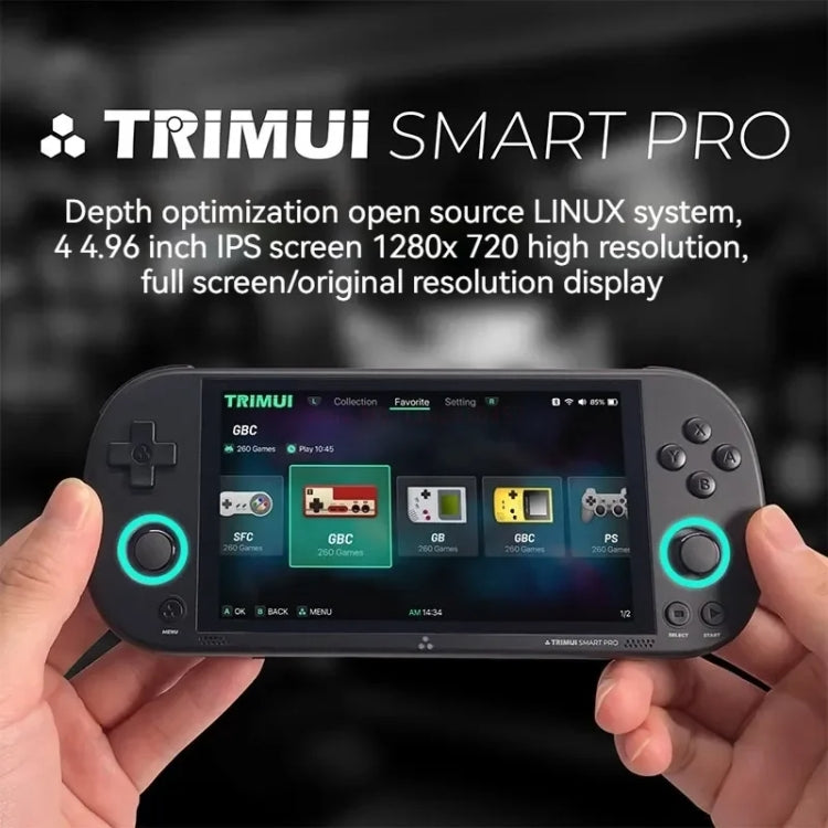 Trimui Smart Pro 4.96 Inch IPS Screen Handheld Game Console Open Source Linux System 128G(White)