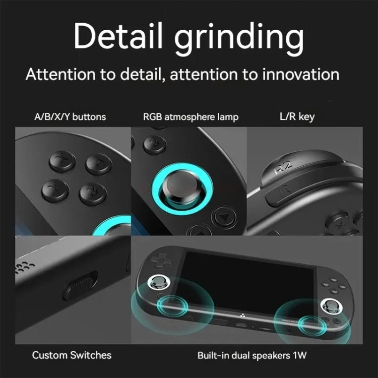 Trimui Smart Pro 4.96 Inch IPS Screen Handheld Game Console Open Source Linux System 256G(Black)
