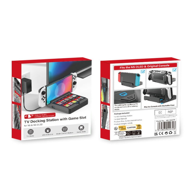 For Switch / Switch OLED Iplay NG-SW279 Cast Screen Charger Video Conversion Dock With Storage(Black)