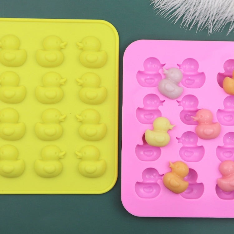 Cute Yellow Duck Silicone Chocolate Mould Fire Lacquer Wax Mold(Yellow)