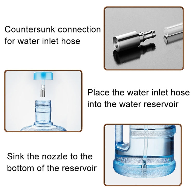 KAMJOVE Barrel Water Inlet Pipe Countersunk Head 304 Stainless Steel Upper Water Pipe Sinker Head(Stainless Steel Color)