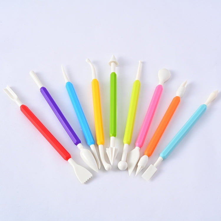 9 In 1 Plastic Fondant Sculpture Pen Tools Pottery Clay Sculpting Modeling Tools