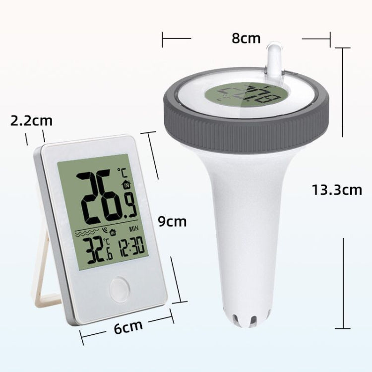 Summer Pool Bathtub Thermometer Wireless Floating Fish Tank Temperature Meter(White)