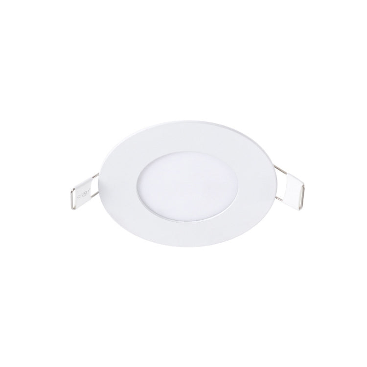 Recessed Concealed Ceiling Downlight Household Wide Voltage Thin Tube Panel Light, Model: 3W Round Opening  75mm(3000K Warm Light)