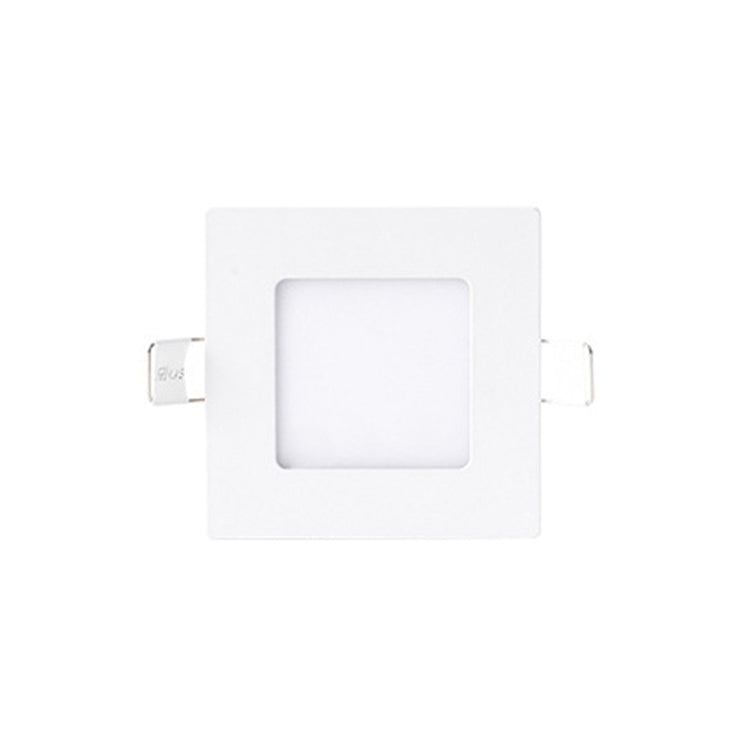 Recessed Concealed Ceiling Downlight Household Wide Voltage Thin Tube Panel Light, Model: 3W Square Opening 75mm(3000K Warm Light)