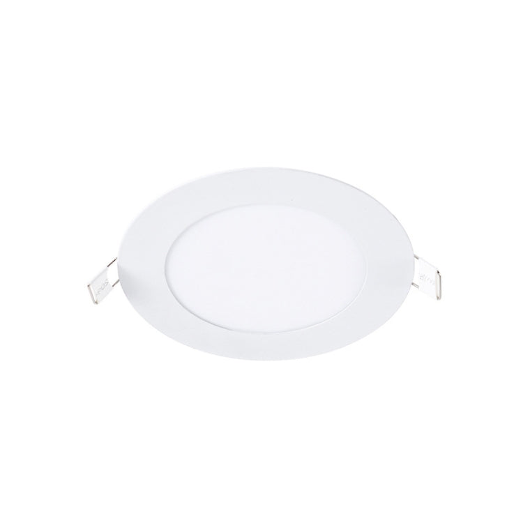 Recessed Concealed Ceiling Downlight Household Wide Voltage Thin Tube Panel Light, Model: 6W Round Opening 105mm(3000K Warm Light)