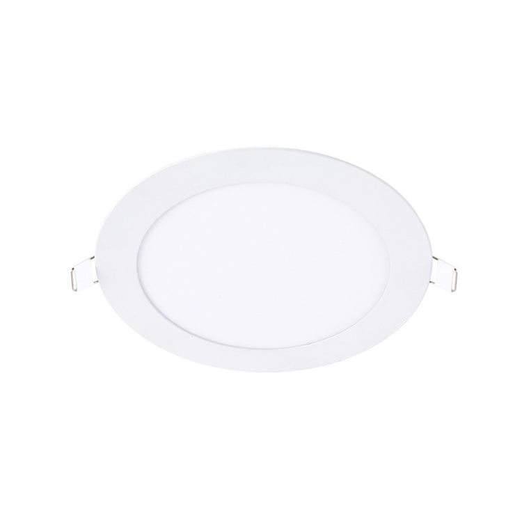 Recessed Concealed Ceiling Downlight Household Wide Voltage Thin Tube Panel Light, Model: 12W Round Opening 155mm(6000K White Light)