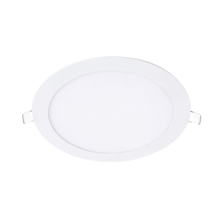 Recessed Concealed Ceiling Downlight Household Wide Voltage Thin Tube Panel Light, Model: 18W Round Opening 205mm(6000K White Light)