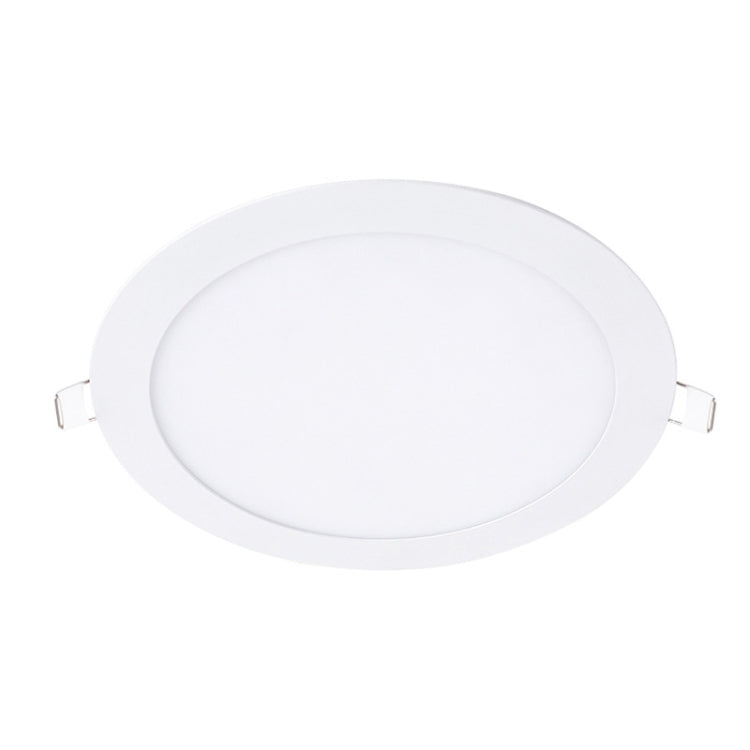 Recessed Concealed Ceiling Downlight Household Wide Voltage Thin Tube Panel Light, Model: 24W Round Opening 280mm(6000K White Light)