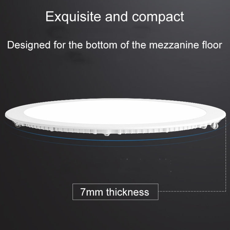 Recessed Concealed Ceiling Downlight Household Wide Voltage Thin Tube Panel Light, Model: 15W Square Opening 175mm(6000K White Light)