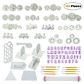 114 In 1 Fondant Cake Baking Decorating Tools Plunger Cutters Flower Moulds Set