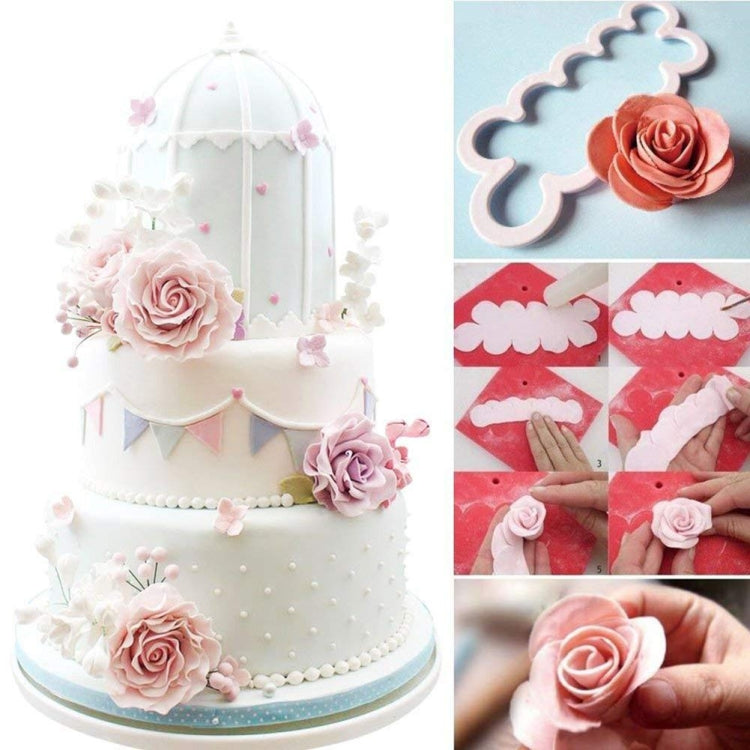 114 In 1 Fondant Cake Baking Decorating Tools Plunger Cutters Flower Moulds Set