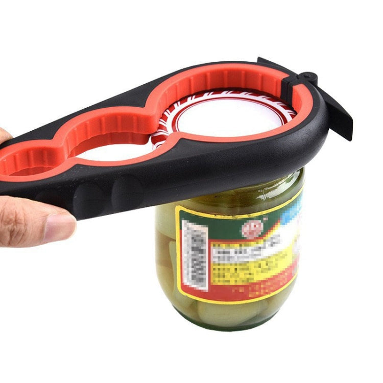 Multifunctional 4 In 1 Bottle Opener Household Saving Force Opener Style 1 (Black Red)