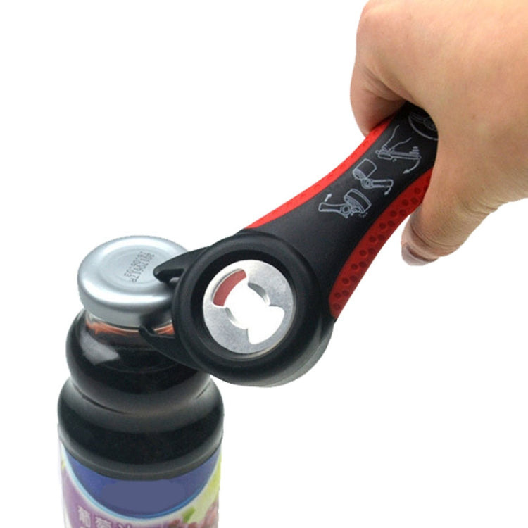 Multifunctional 4 In 1 Bottle Opener Household Saving Force Opener Style 1 (Black Red)