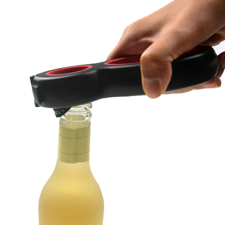 Multifunctional 4 In 1 Bottle Opener Household Saving Force Opener Style 1 (Black Red)