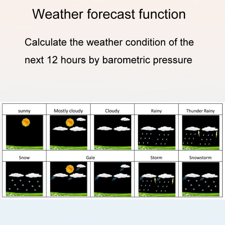 Wireless Weather Station Wind Speed Rain And Wind Direction Detection Weather Forecast Clock(Black)