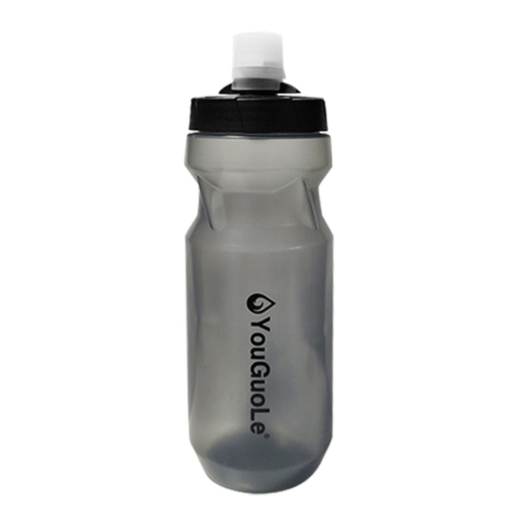 YouGuoLe 600ml PP5 Plastic Outdoor Bicycle Cycling Fitness Squeeze Water Cup(Grey)