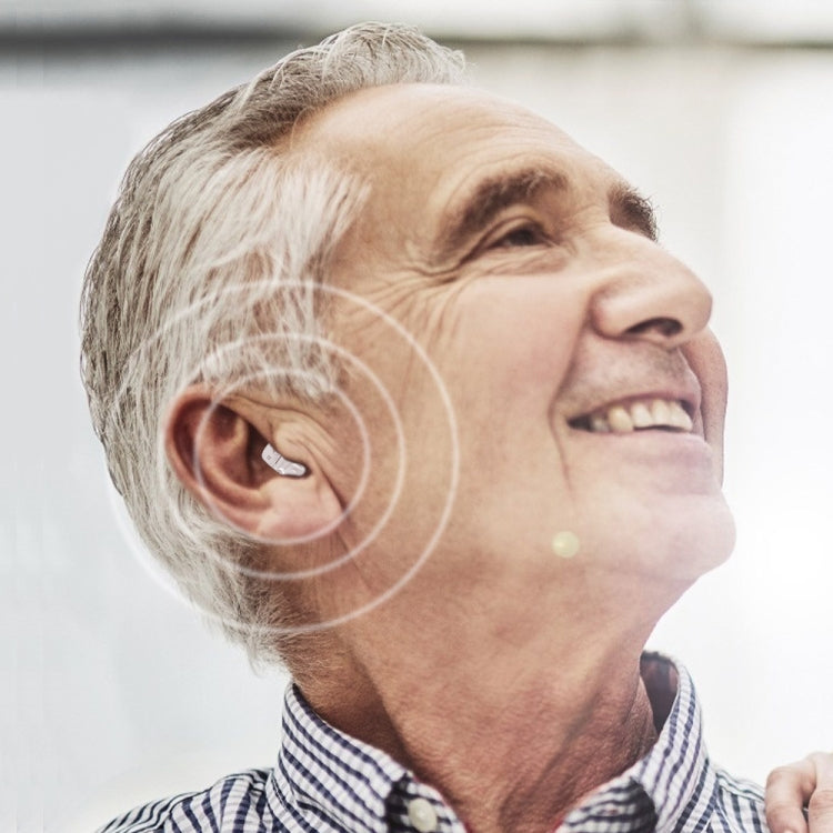 1pair  Invisible In-Ear Hearing Aid Sound Amplifier For The Elderly And Hearing Impaired(Red and Blue)