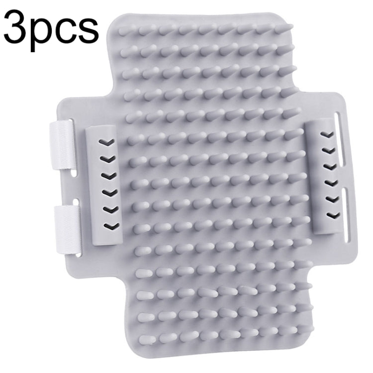 3pcs Pet Table Leg Hair Rubbing Massage Brush Cat Scratcher(Grey)