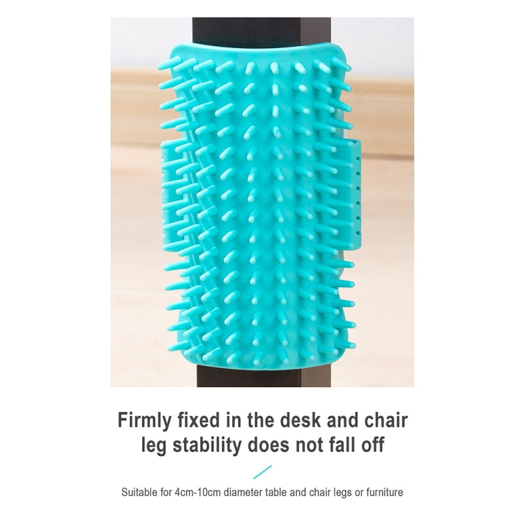 3pcs Pet Table Leg Hair Rubbing Massage Brush Cat Scratcher(Grey)