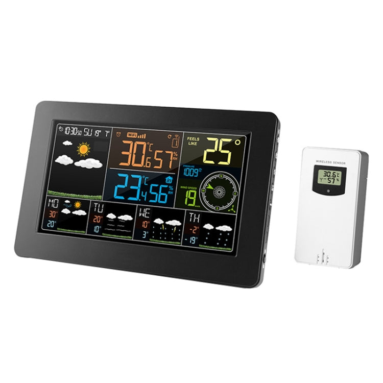 WiFi Color Screen Weather Station Temperature And Humidity Weather Forecast Clock, Model: EU Plug