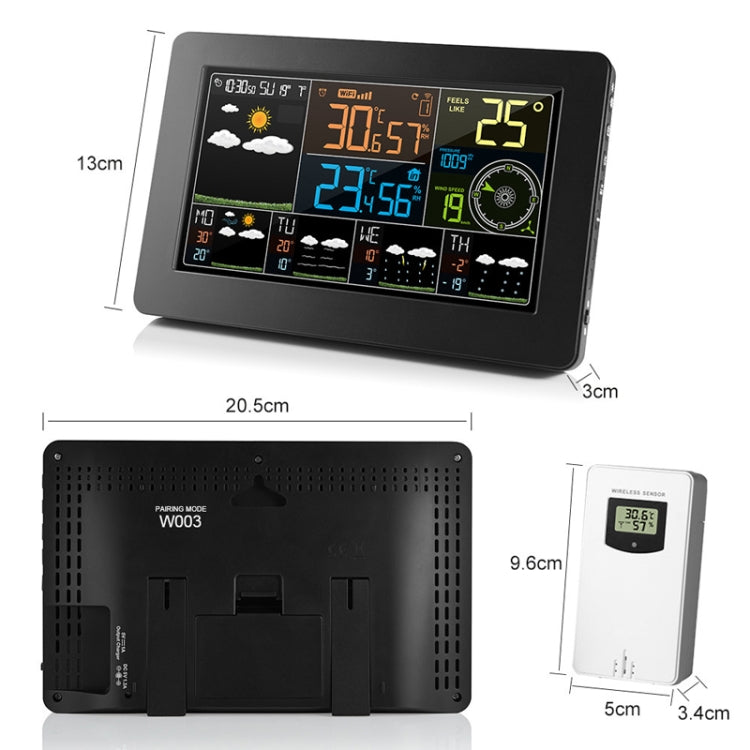 WiFi Color Screen Weather Station Temperature And Humidity Weather Forecast Clock, Model: EU Plug
