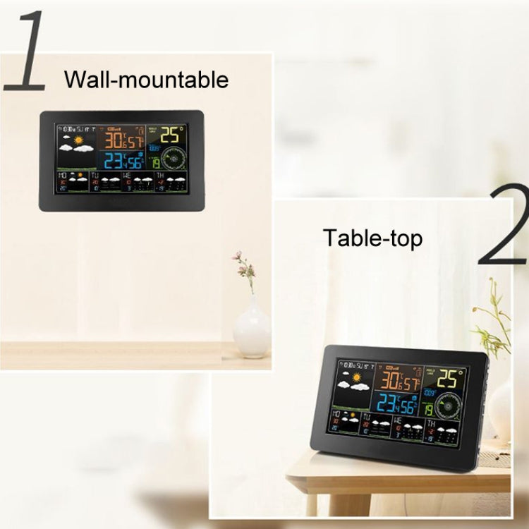 WiFi Color Screen Weather Station Temperature And Humidity Weather Forecast Clock, Model: EU Plug