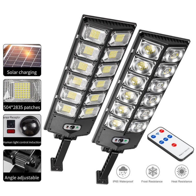 E-SMARTER W789B-6 LED Strong Light Double Row Solar Garden Light Induction Street Lamps