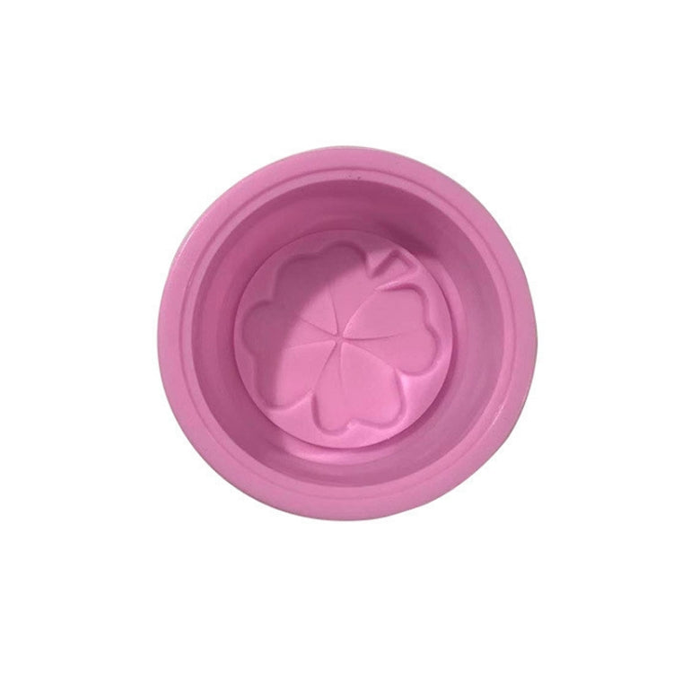 Single Hole Cupcake DIY Baking Molds Clover Handmade Soap Mould(Pink)