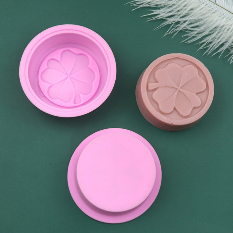 Single Hole Cupcake DIY Baking Molds Clover Handmade Soap Mould(Pink)