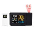 Household Color Screen Temperature And Humidity Meter Weather Forecast Projection Clock, Model: EU Plug