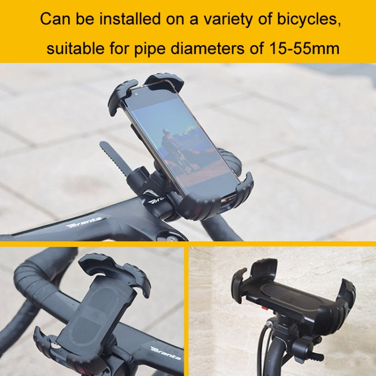 Bicycle Phone Holder Shockproof Handlebar For Fixing Shooting Equipment(Black)