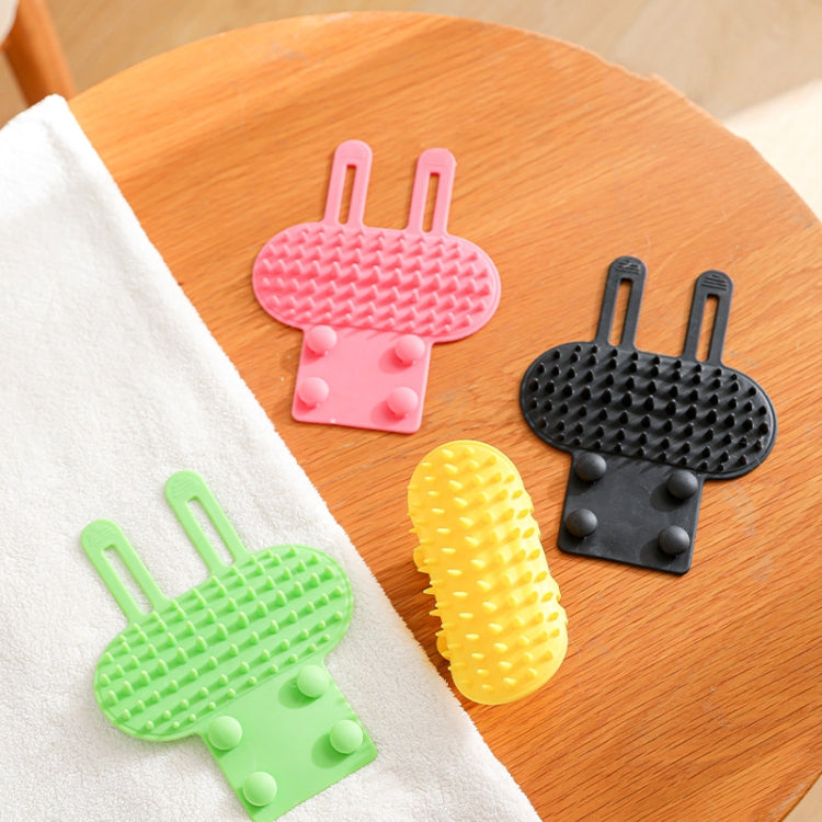 Multifunctional Cat Table Leg Scratcher Pet Silicone Hair Massage Brush(Green)