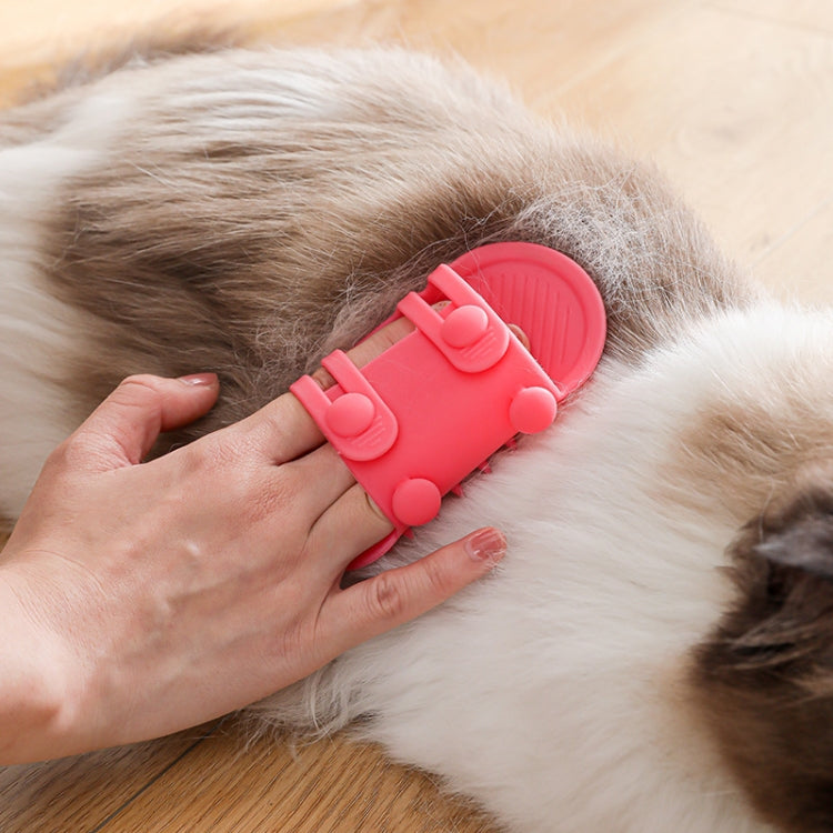 Multifunctional Cat Table Leg Scratcher Pet Silicone Hair Massage Brush(Black)
