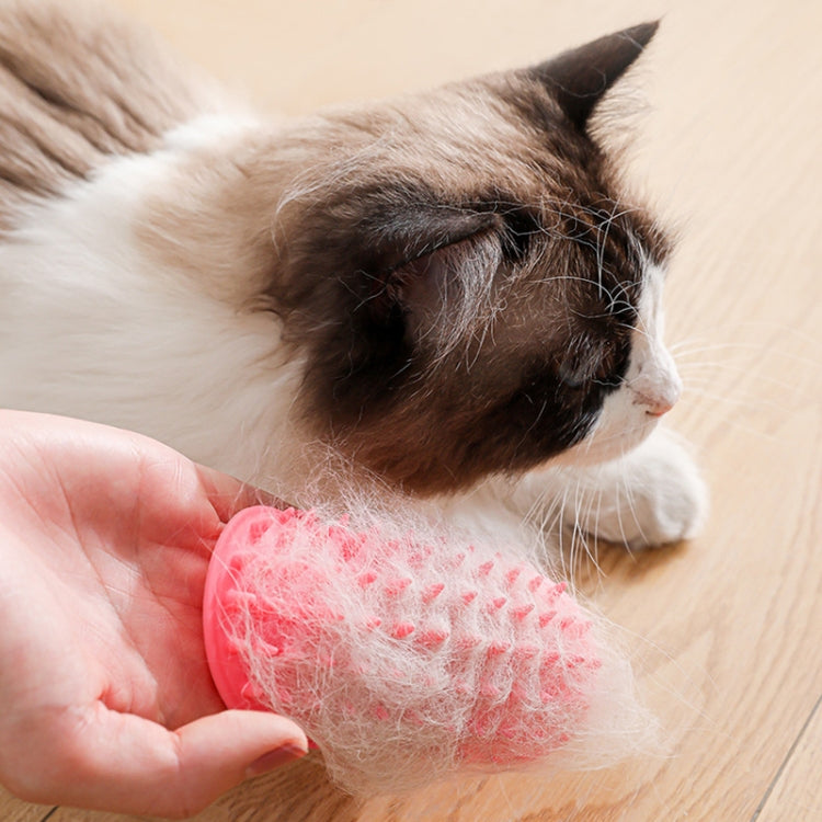 Multifunctional Cat Table Leg Scratcher Pet Silicone Hair Massage Brush(Green)