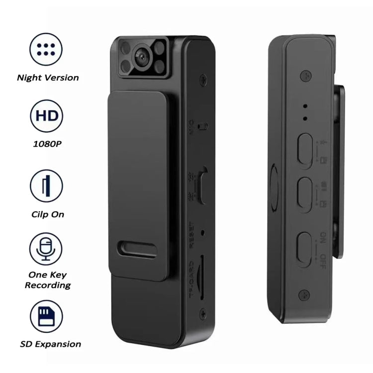 L8 Wifi Version With 64G Memory Card 1080P Video Recorder 130 Degree Wide Angle Lens Camera With Back Clip Infrared Night Vision