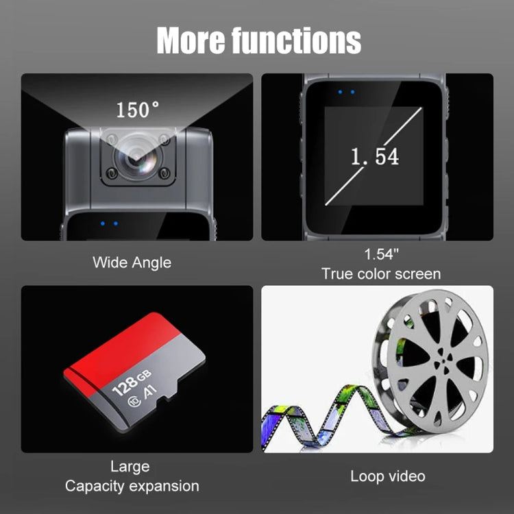 L11 2K WIFI Version With 64G Memory Card 1.54 Inch IPS Screen Mini Body Camera Night Vision Digital Video Recorder Sports DV