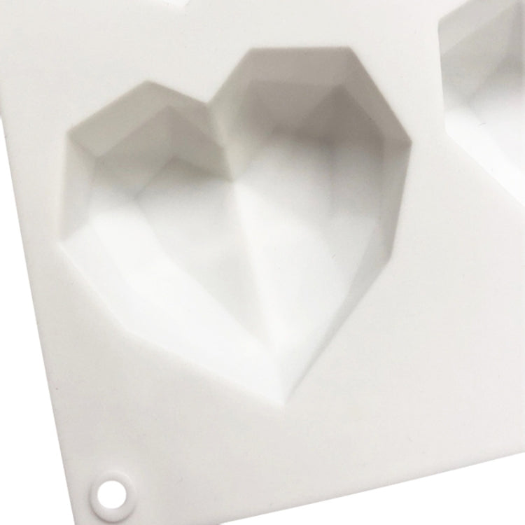 8 Grids Two Rows Heart Chocolate Mould DIY Baking Cake Tools(White)