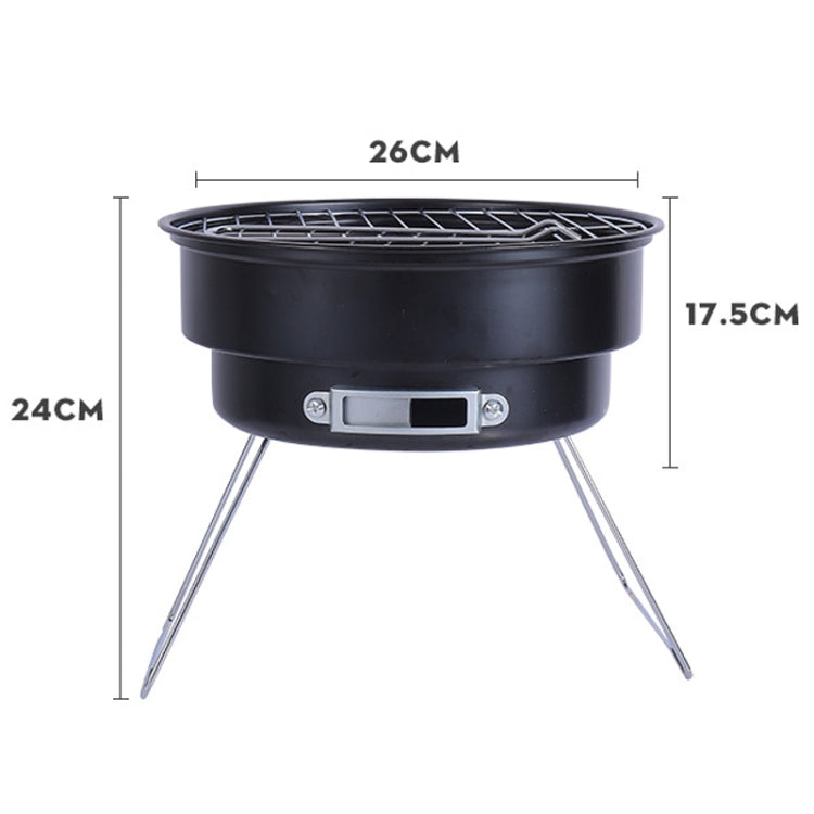 Portable Small Outdoor Folding Round BBQ Grill Wild Camping Cooking Tools, Specification: With Storage Bag