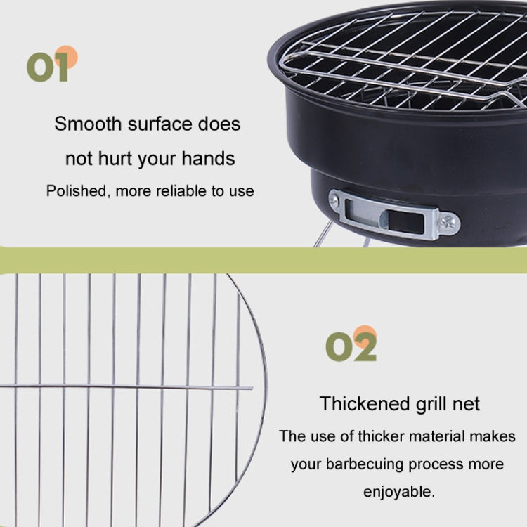 Portable Small Outdoor Folding Round BBQ Grill Wild Camping Cooking Tools, Specification: No Storage Bag