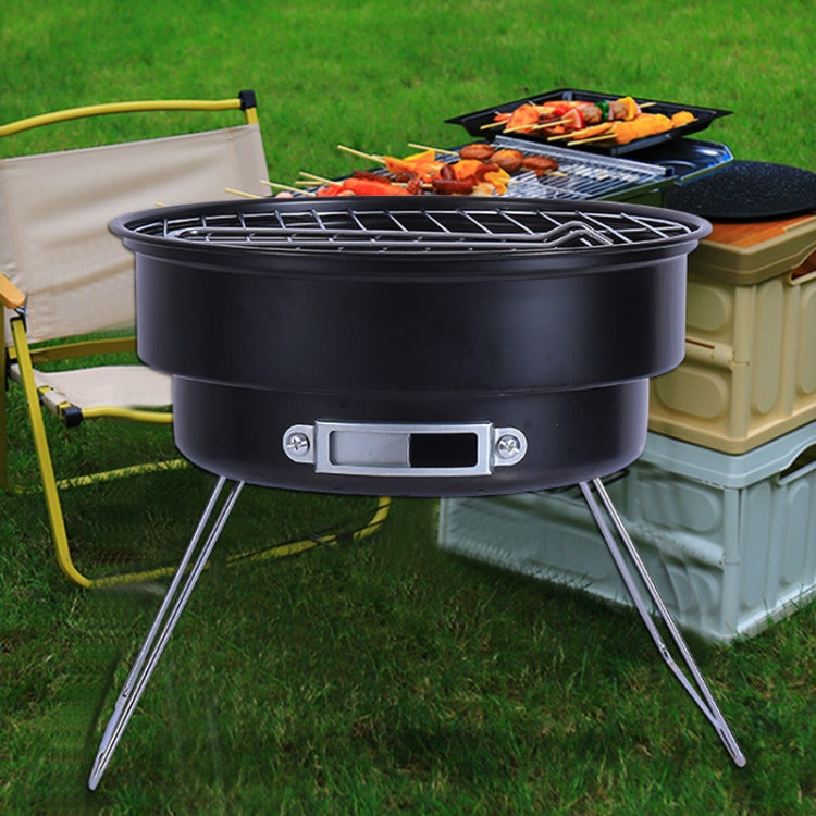 Portable Small Outdoor Folding Round BBQ Grill Wild Camping Cooking Tools, Specification: No Storage Bag