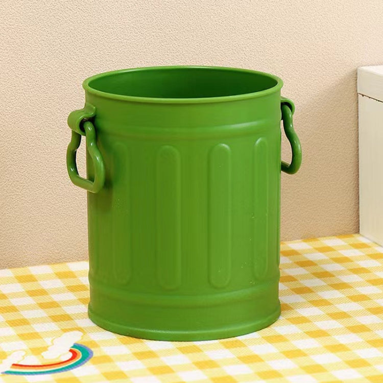 Large-capacity Student Desktop Organizer Pen Container Girls Makeup Brush Storage Bucket(Green)