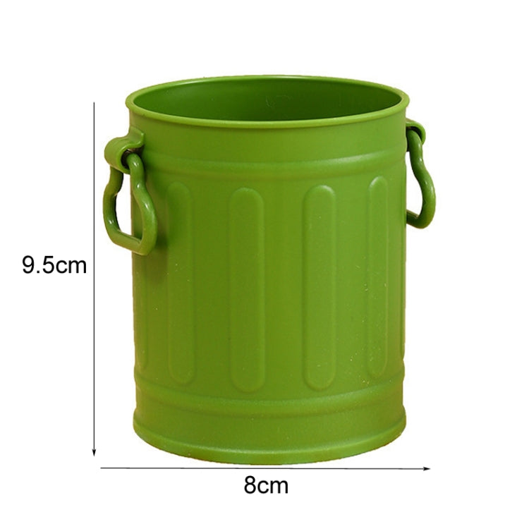 Large-capacity Student Desktop Organizer Pen Container Girls Makeup Brush Storage Bucket(Green)