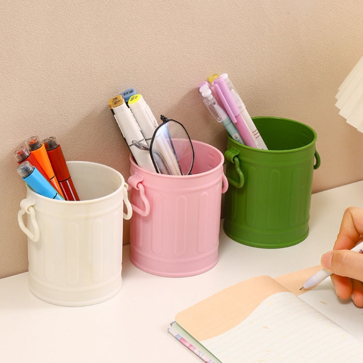 Large-capacity Student Desktop Organizer Pen Container Girls Makeup Brush Storage Bucket(Green)