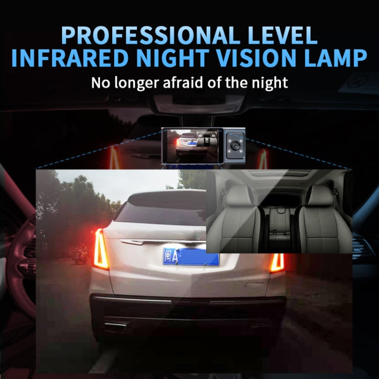 3 Camera Lens 3-inch IPS Screen WiFi Car Dash Cam 1080P Night Vision Dash Camera for Cars 64G