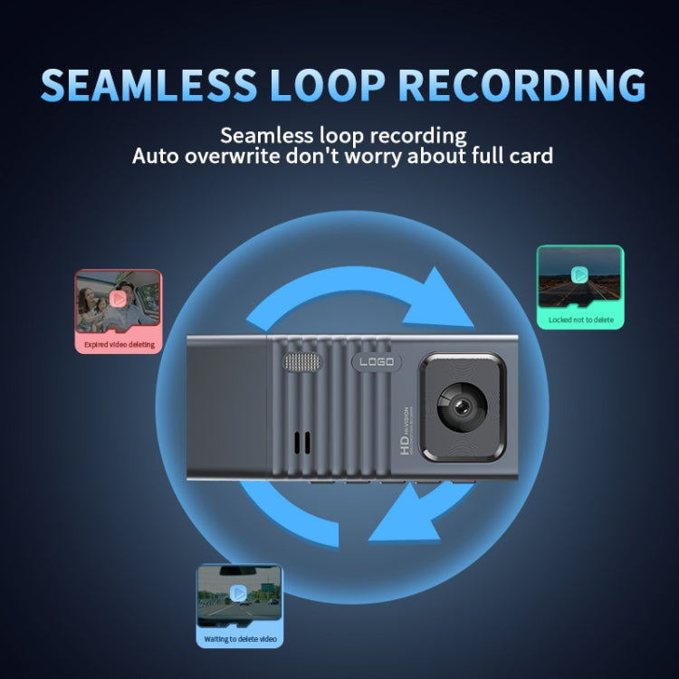 3 Camera Lens 3-inch IPS Screen WiFi Car Dash Cam 1080P Night Vision Dash Camera for Cars 64G