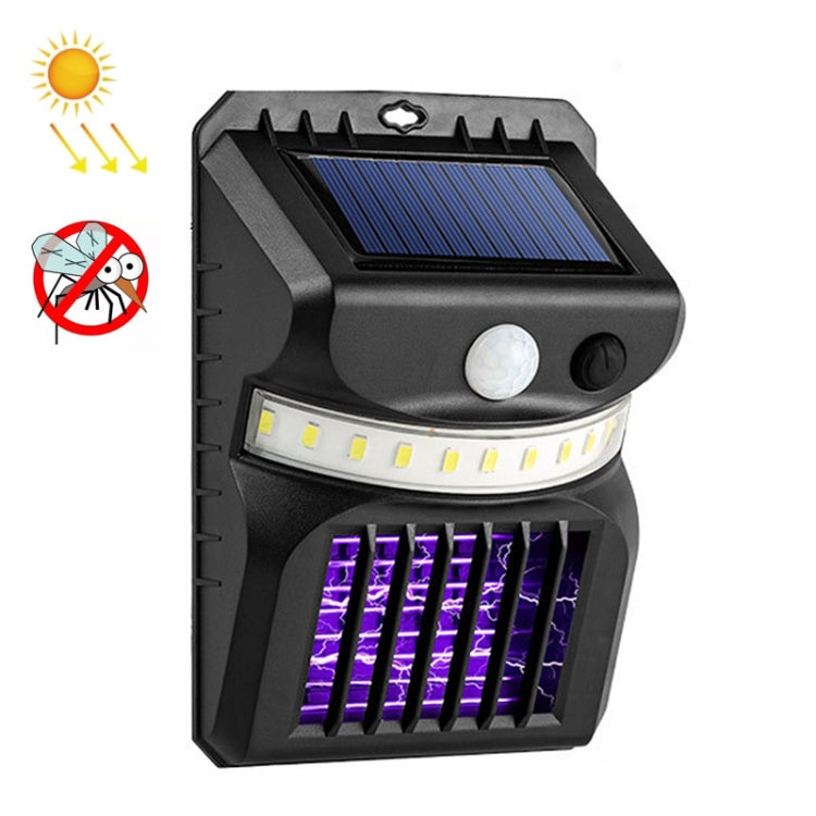 E-SMARTER W792 LED Solar Wall Light With Purple Light Mosquito Control Function Human Intelligent Sensor Outdoor Garden Lamp, Specification: White Light