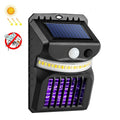 E-SMARTER W792 LED Solar Wall Light With Purple Light Mosquito Control Function Human Intelligent Sensor Outdoor Garden Lamp, Specification: White Light+Yellow Light